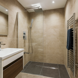 ChromeCube Kare Ankastre Duş Seti – Parlak Krom, Gömme Sistemli, Kare Başlıklı