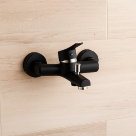 Delta Model Mat Siyah Banyo Duş Bataryası