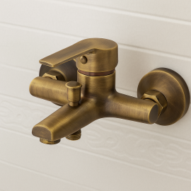 Delta Model Antik Eskitme Banyo Duş Bataryası