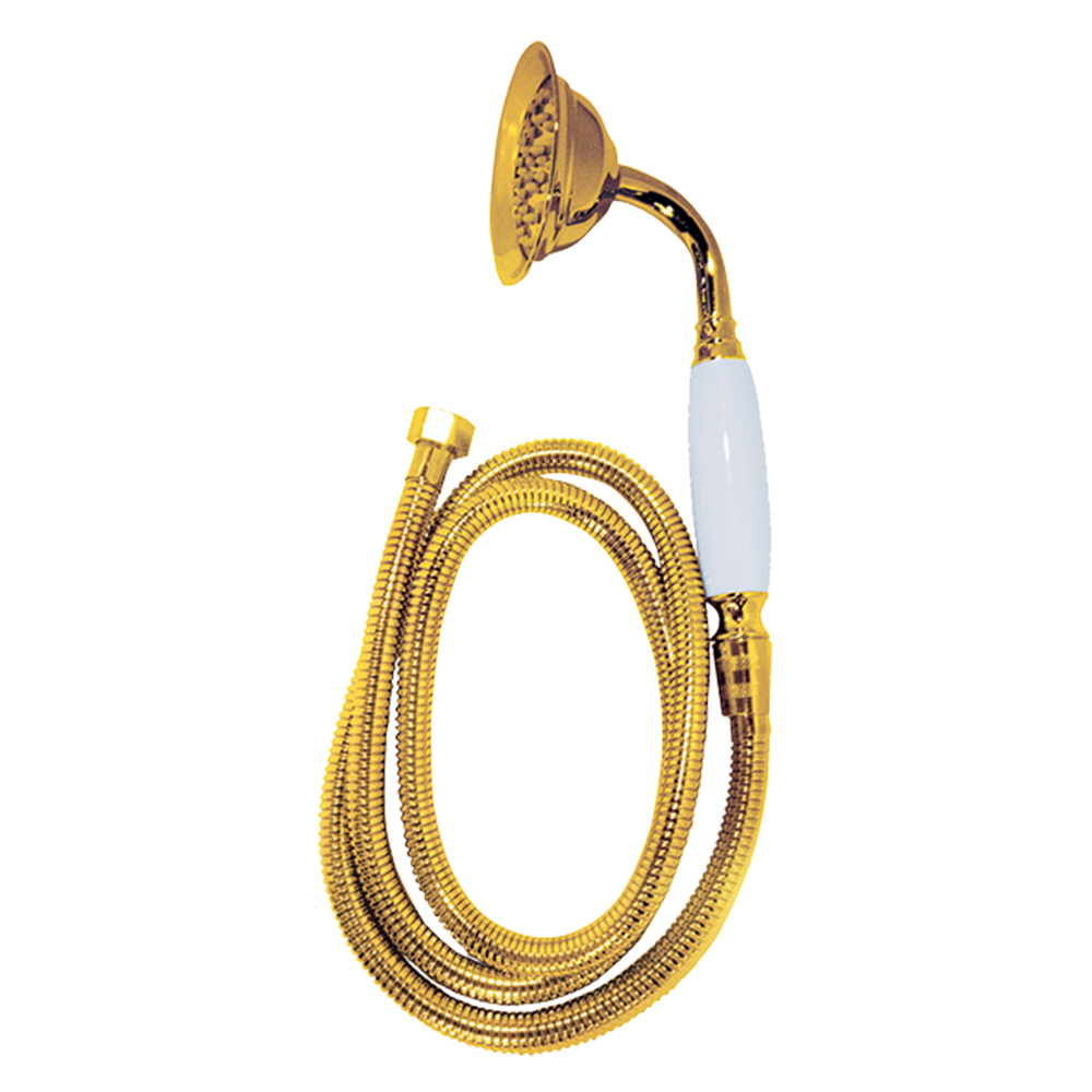 Gold Altın El Duşu Seti – Seramik Saplı, 150 cm Spiral Hortumlu