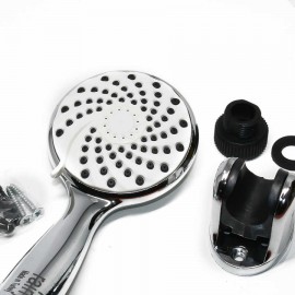 Rainy Swirl Krom El Duş Takımı – Mafsallı Duş Başlığı, Askı ve Vida Seti Dahil