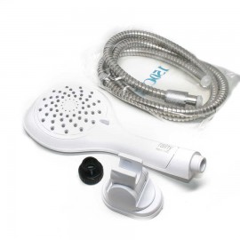 Rainy Master Beyaz El Duş Takımı – Spiral Hortumlu, Mafsallı Duş Başlığı ve Askı Dahil