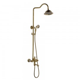 Gold Vintage Robot Duş Seti – Altın Banyo Bataryası Dahil