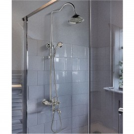 Krom Vintage Robot Duş Seti – Krom Banyo Bataryası Dahil