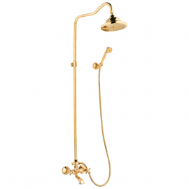Gold Altın Vintage Robot Duş Seti – Gold Altın Banyo Bataryası Dahil