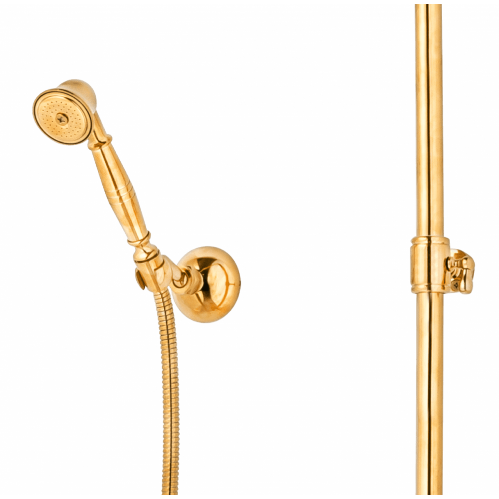 Gold Altın Vintage Robot Duş Seti – Gold Altın Banyo Bataryası Dahil