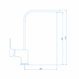 WhiteCube Mat Beyaz Kare Eviye Mutfak Bataryası – 360° Döner Borulu, Su Tasarruflu	