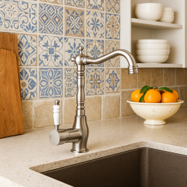 Valente Inox Eviye Bataryası – 360° Döner Borulu, Su Tasarruflu