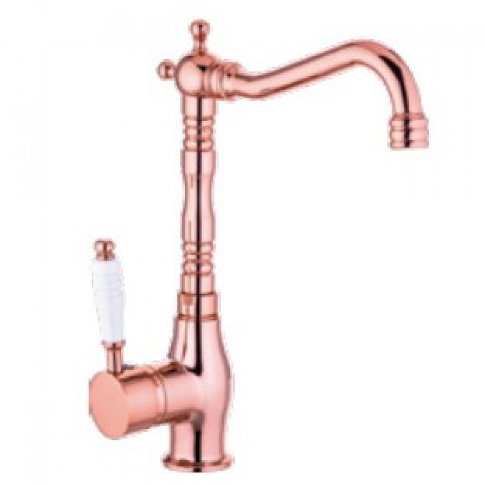 Valente Rose Gold Bakır Eviye Bataryası – 360° Döner Borulu, Su Tasarruflu Valente Rose Gold Bakır Eviye Bataryası – 360° Döner Borulu, Su Tasarruflu