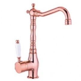 Valente Rose Gold Bakır Eviye Bataryası – 360° Döner Borulu, Su Tasarruflu