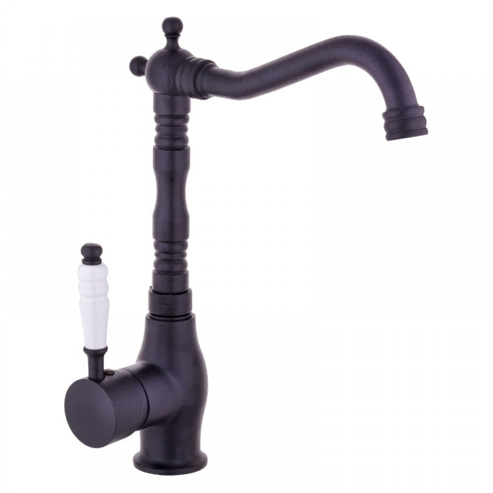 Valente Mat Siyah Eviye Bataryası – 360° Döner Borulu, Su Tasarruflu Valente Mat Siyah Eviye Bataryası – 360° Döner Borulu, Su Tasarruflu