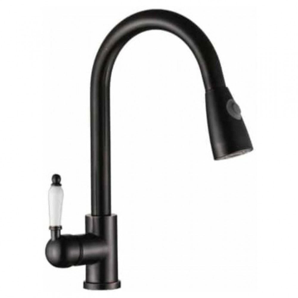 Belora Mat Siyah Porselen Kollu Spiralli Eviye Bataryası – 360° Döner, Çekilebilir Başlıklı, Su Tasarruflu Belora Mat Siyah Porselen Kollu Spiralli Eviye Bataryası – 360° Döner, Çekilebilir Başlıklı, Su Tasarruflu