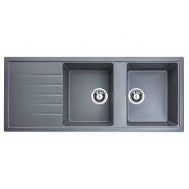 Atlante Antrasit Çift Göz Granit Eviye 120x50