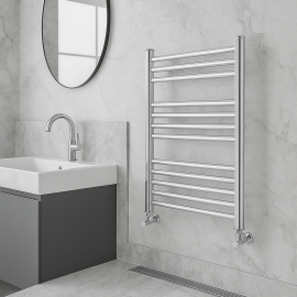 50x70 Parlak Krom Havlupan – Vanalar Dahil, Kararmaz, Hızlı Isınan Banyo Havlu Radyatörü