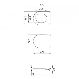 Kale Zero 2.0 ve Dove 2.0 Ultra Slim Smart Mat Beyaz Yavaş Kapanır Klozet Kapağı