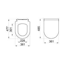 Kale Idea 2.0 Ultra Slim Smart Beyaz Yavaş Kapanır Klozet Kapağı