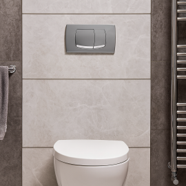 Geberit Twinline 30 Uyumlu Mat Krom Gömme Rezervuar Kumanda Paneli