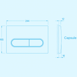 Kale İntegra Capsule Beyaz Kumanda Paneli - Gömme Rezervuar Düğme Takımı