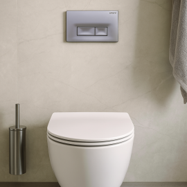 Creavit Ore Uyumlu Mat Krom Kumanda Paneli – Gömme Rezervuar Düğme Takımı