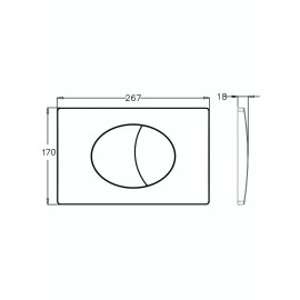 Japar Ege Gömme Rezervuar Uyumlu Mat Krom Kumanda Paneli – Gömme Rezervuar Düğme Takımı