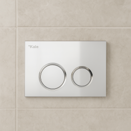 Kale İntegra Corro Parlak Krom Kumanda Paneli - Gömme Rezervuar Düğme Takımı