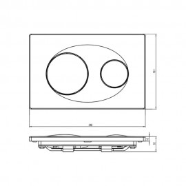 Serel P40 Uyumlu Gold Altın Kumanda Paneli – Gömme Rezervuar Düğme Takımı
