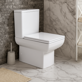 BanyoSepeti Cube Duvara Sıfır Klozet Takımı – 2. Kalite (Rezervuarlı, Yavaş Kapanan Kapaklı, İç Takım Dahil)