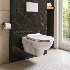 Turavit Pera Rimless Asma Klozet + Yavaş Kapanır Klozet Kapağı