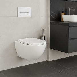 Turavit Rondo Rimless Asma Klozet + Yavaş Kapanan Klozet Kapağı