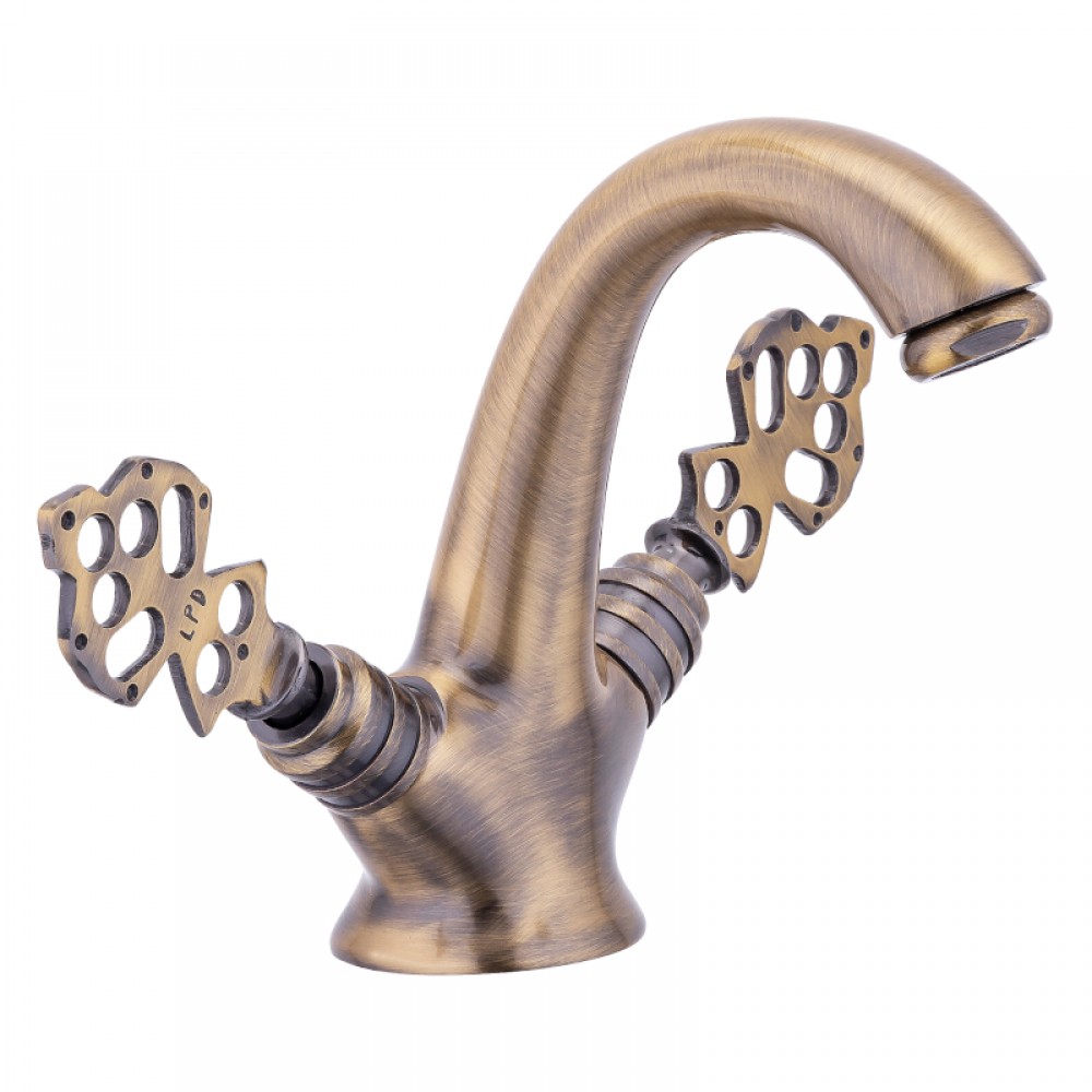 FixRetro Antik Eskitme Lavabo Bataryası – Sabit Borulu