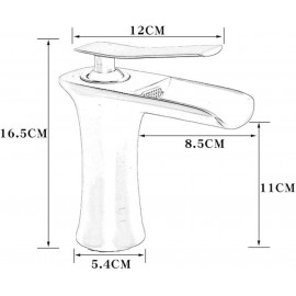 SilverFall Şelale Akışlı Krom Lavabo Bataryası – Parlak Yüzey
