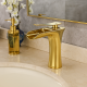 GoldStream Şelale Akışlı Gold Altın Lavabo Bataryası – Lüks Tasarım