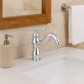 RetroChrome Klasik Döner Borulu Krom Lavabo Bataryası 