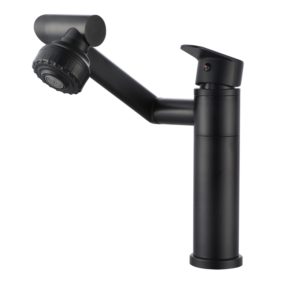 DualFlow Mat Siyah Lavabo Bataryası – Döner Borulu, Yağmur ve Perlatörlü Çift Akışlı DualFlow Mat Siyah Lavabo Bataryası – Döner Borulu, Yağmur ve Perlatörlü Çift Akışlı