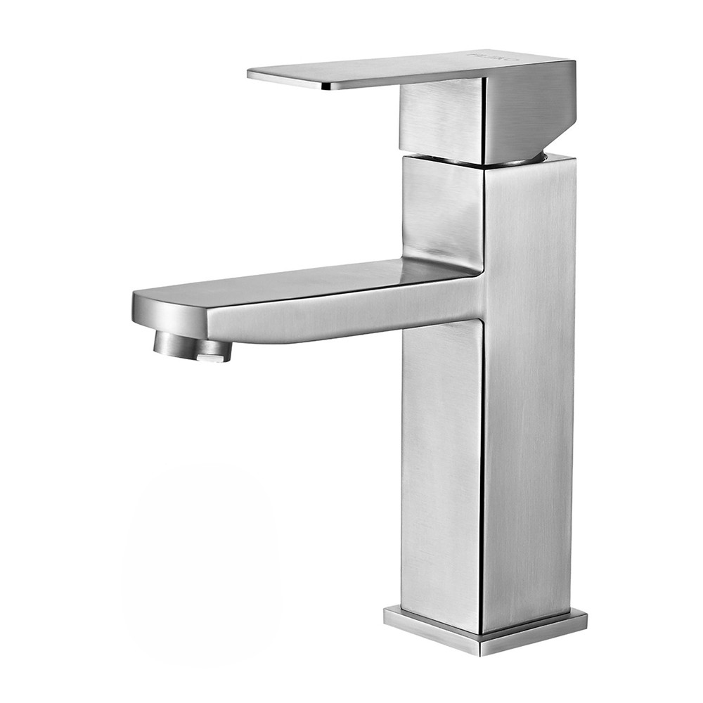 CubeLine Inox Lavabo Bataryası – Fırçalanmış Çelik Görünümlü, Su Tasarruflu CubeLine Inox Lavabo Bataryası – Fırçalanmış Çelik Görünümlü, Su Tasarruflu