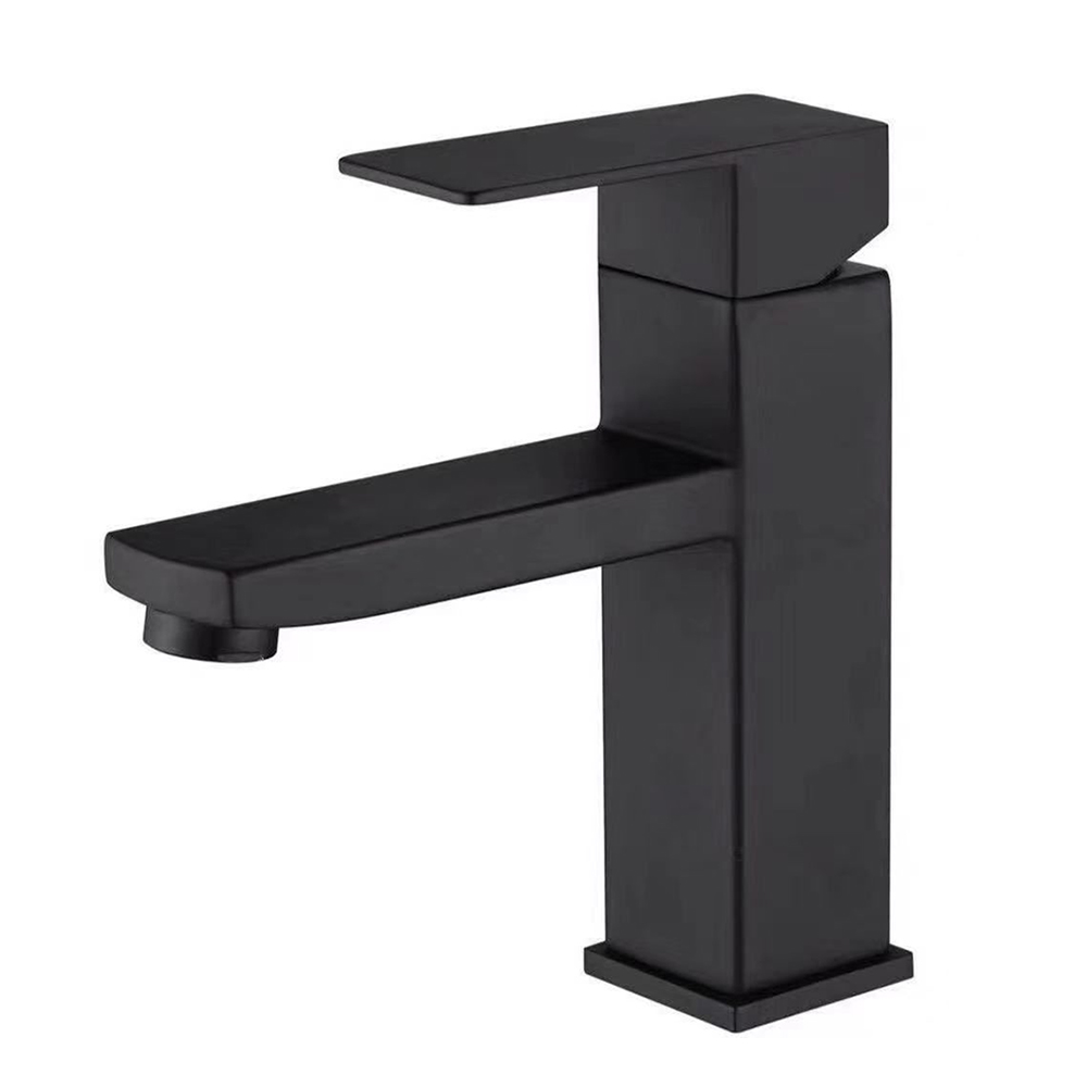 CubeLine Mat Siyah Lavabo Bataryası – Kare Gövde Tasarım, Su Tasarruflu CubeLine Mat Siyah Lavabo Bataryası – Kare Gövde Tasarım, Su Tasarruflu