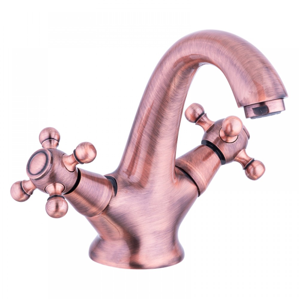 Bakır Eskitme Klasik Lavabo Bataryası – Çift Kollu Retro Tasarım, Su Tasarruflu Bakır Eskitme Klasik Lavabo Bataryası – Çift Kollu Retro Tasarım, Su Tasarruflu