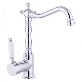 Valente Krom Lavabo Bataryası – Kavisli Borulu, Parlak Yüzey, Su Tasarruflu