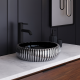 SilverLine Gümüş Seramik Tezgah Üstü Çanak Lavabo – 48x34 cm