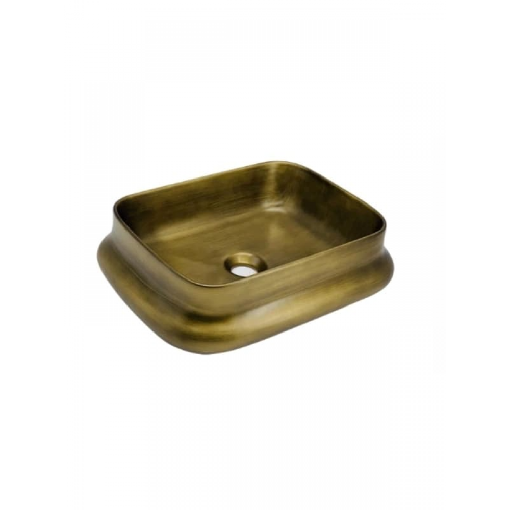 AntiqueGold Mat Antik Seramik Tezgah Üstü Çanak Lavabo – 46x36.5 cm