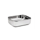 SilverEdge Gümüş Köşeli Seramik Tezgah Üstü Çanak Lavabo – 40x30 cm