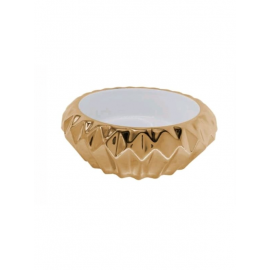 RoyalRose Rose Gold Yuvarlak Seramik Tezgah Üstü Çanak Lavabo – 42x42 cm