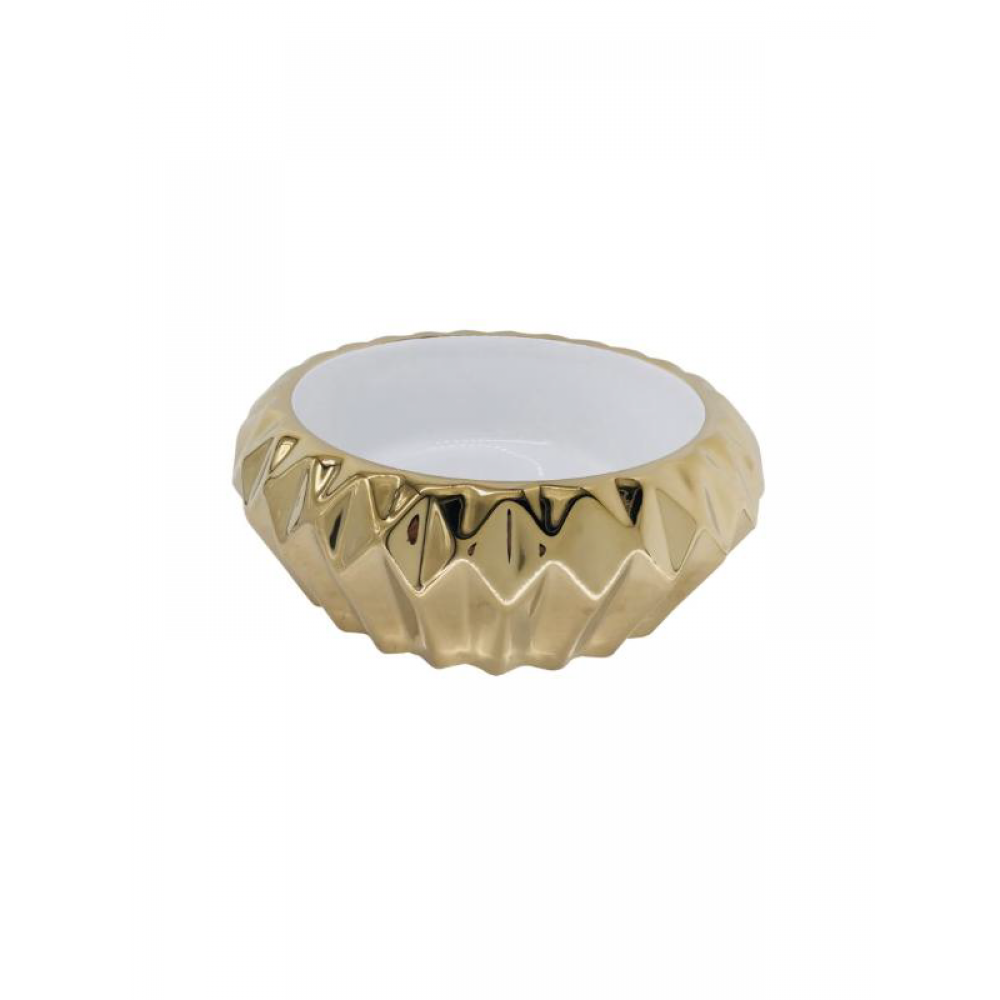 RoyalGold Yuvarlak Seramik Tezgah Üstü Çanak Lavabo – 42x42 cm