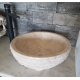 Bej Doğal Taş El İşçiliği Oval Çanak Lavabo – 42x42 Bej Doğal Taş El İşçiliği Oval Çanak Lavabo – 42x42