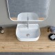 ModeraFlex Armatür Delikli Duvara Monte & Tezgah Üstü Seramik Lavabo – 55x42 cm, Beyaz ModeraFlex Armatür Delikli Duvara Monte & Tezgah Üstü Seramik Lavabo – 55x42 cm, Beyaz