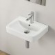 VersaMini Duvara Monte & Kolon ve Yarım Ayak Uyumlu Armatür Delikli Seramik Lavabo – 45x35 cm, Beyaz VersaMini Duvara Monte & Kolon ve Yarım Ayak Uyumlu Armatür Delikli Seramik Lavabo – 45x35 cm, Beyaz