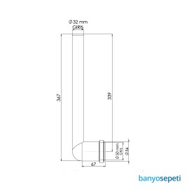 Norm Hela Taşı Gömme Rezervuar İniş Borusu