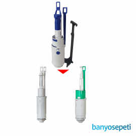 Geberit Çift Kademeli Boşaltma Grubu Orta Göbek (9/6 Litre Uyumlu) – 240.501.00.1