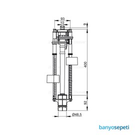 Kale İntegra Gömme Rezervuar Boşaltma Grubu