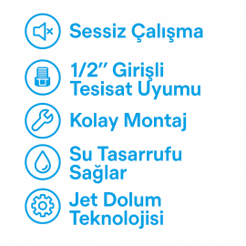 İsvea Gömme Rezervuar Doldurma Grubu Şamandıra 1/2